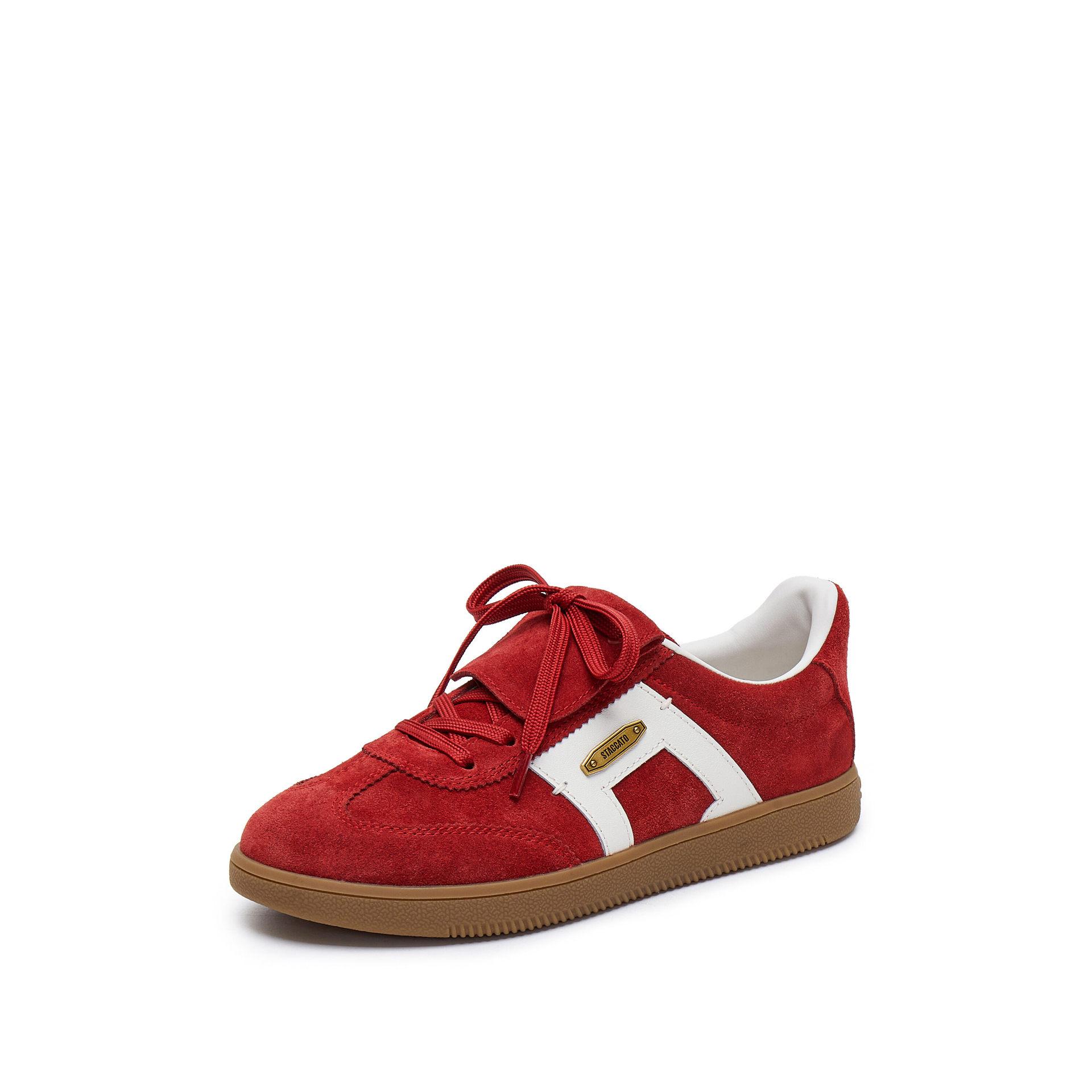 

Ян Ми такие же ретро красные на мягкой подошве на толстой подошве немецкие тренировочные туфли женские с круглым носком сетчатые дышащие универсальные повседневные спортивные туфли 40