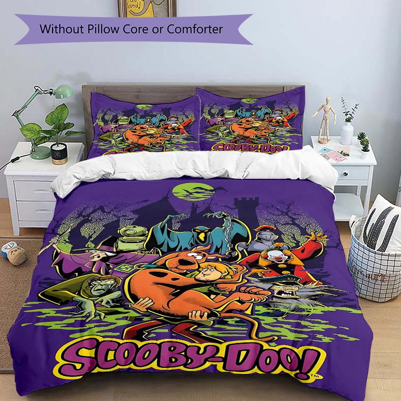 3pcs Scooby-Doo Bedding Set: Perfect for Bedroom or Guest Room. Soft and Comfortable with No Core Included Yy251031009