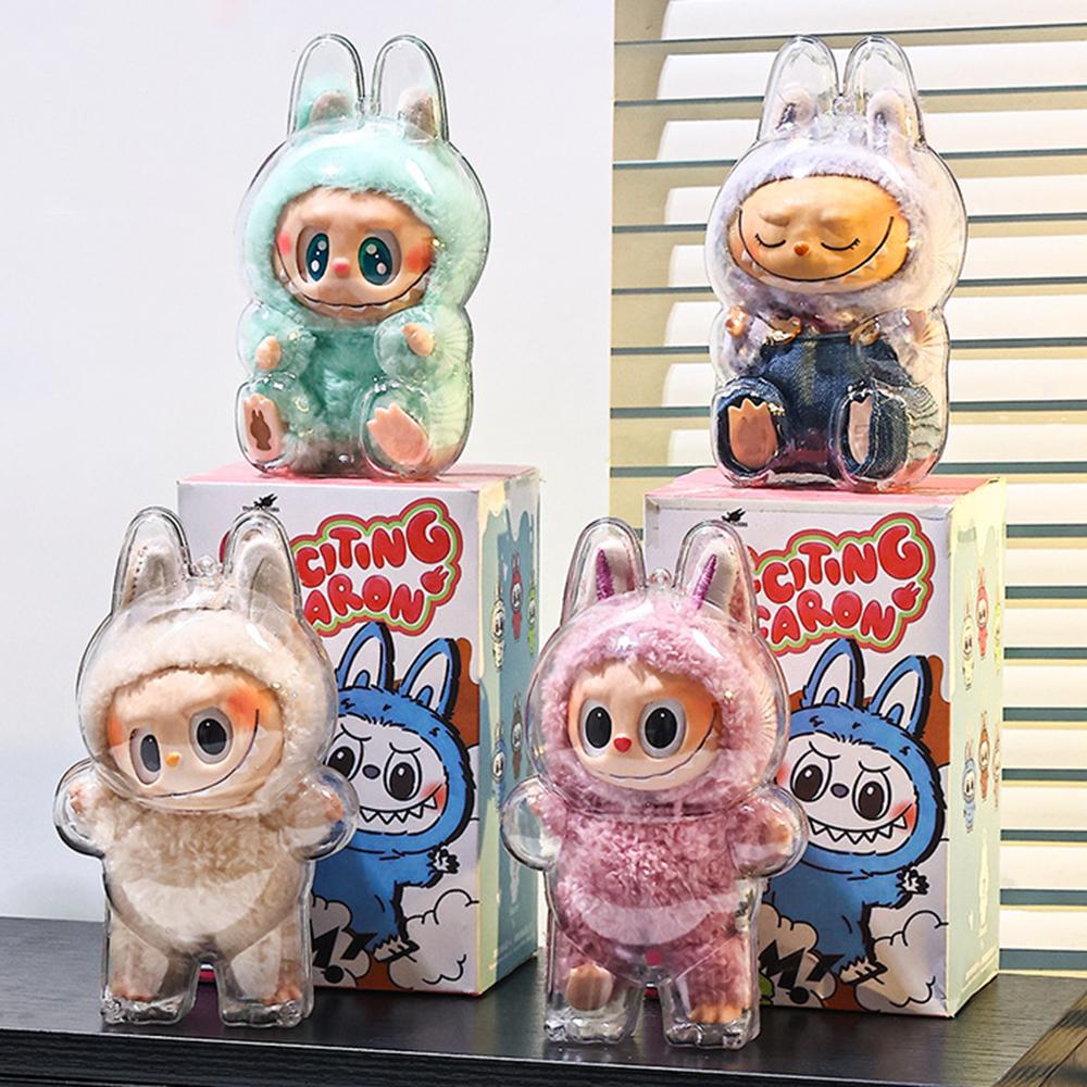 1PC Transparent Protective Case - Labubu Standing And Sitting Posture Protection Cover Storage Box For Labubu