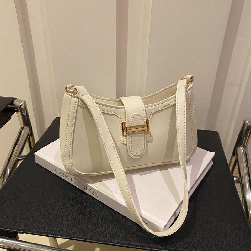 Textured small bag women's spring popular simple messenger bag single shoulder underarm small square bag