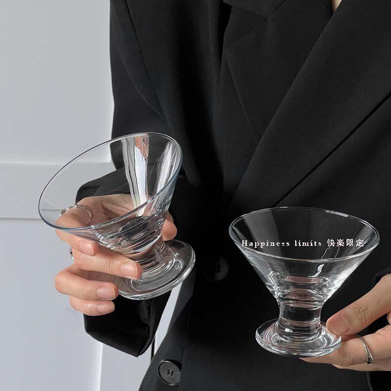 High-Foot Glass Dessert Bowls