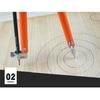 Carpenter Precision Pencil Compasses Large Diameter Adjustable Dividers Marking for Woodworking