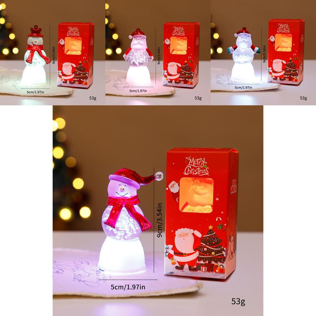 Christma Snowman Bubble Light Decor With Plastic Material For Holiday Festivities