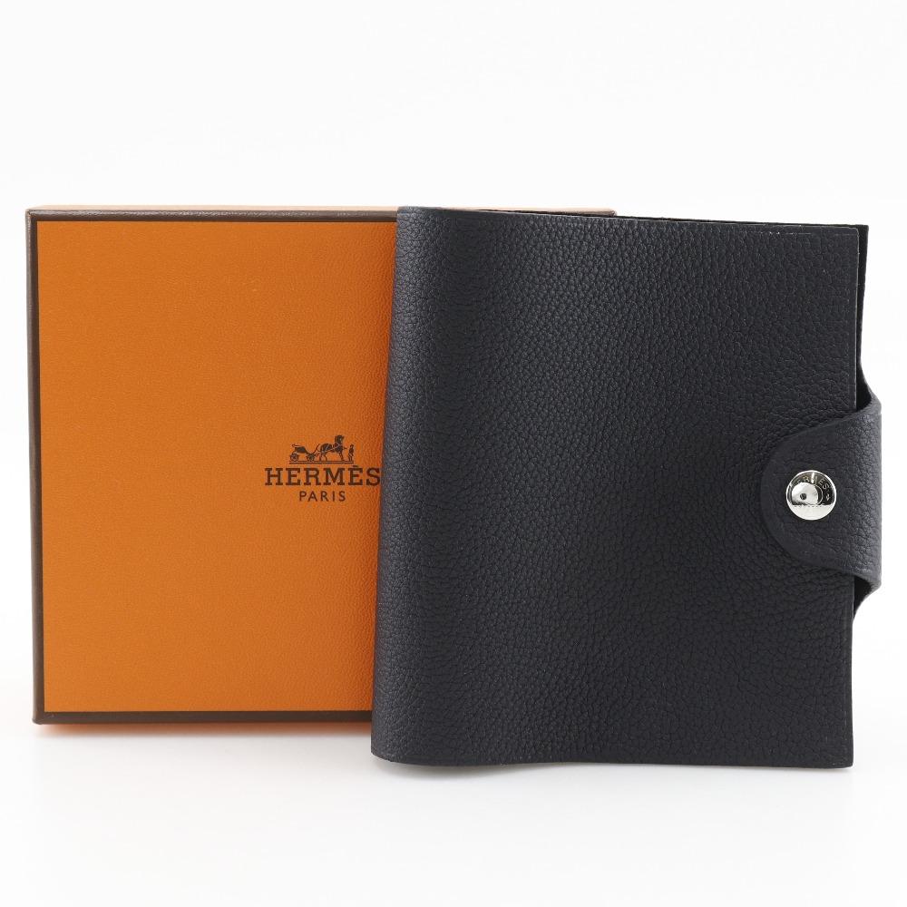 Hermes Ulysse Mini Notizbuchhülle Notizbuchhülle schwarz Togo Unisex Gebraucht