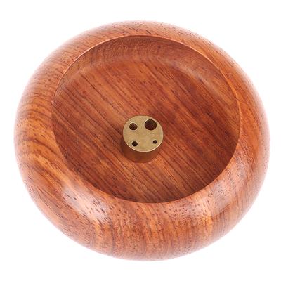 Wooden Bowl Type Mini Incense Holder Rosewood Incense Burner Stick Holder Bowl Shape Censer Home Decoration Smell Aromatic