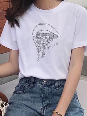 Women T-Shirts Casual Summer Short Sleeve T-Shirt Unisex T-Shirt