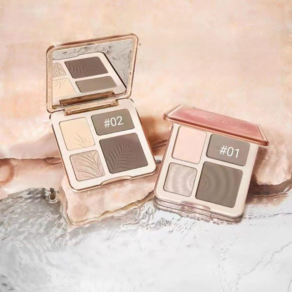 Judydoll 3D Facial Makeup Palette Glow Brightening Contour Shimmer Matte Powder 2 Types, 1 Piece, 01