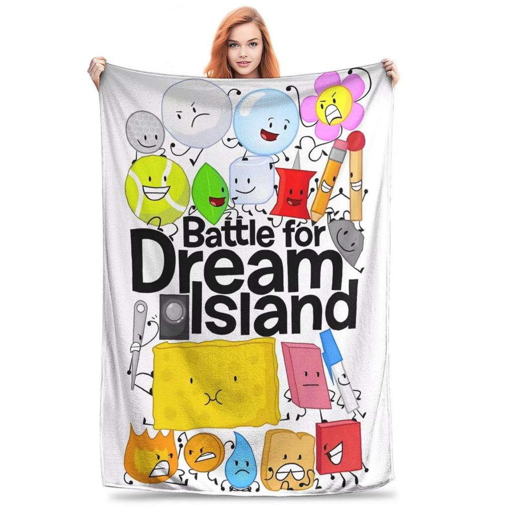 Inanimate Insanity Cartoon Blanket All Characters Plush Vintage Soft Throw Blanket Chair Covering Sofa All Season Bedroom