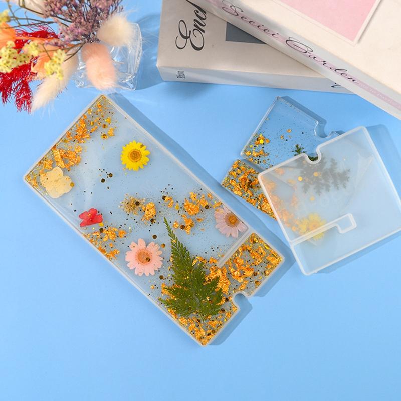 2 Stück Silikonharz Einfache Handyhalterform Handyhalter Harzgussform für Basteln Handyhalterung