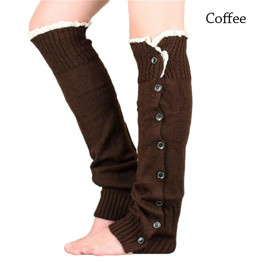 Women Foot Covers Warm Elastic Leg Warmers Knitted Socks Boot Socks Ankle Warmer