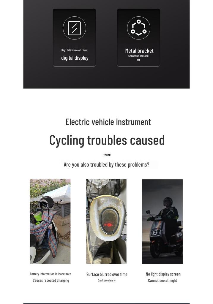 Universal Electric Tricycle & Motorcycle Dashboard