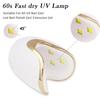 Tragbarer Gel-UV-Nageltrockner mit 3 LEDs, sanfte Beleuchtung, keine Blendung, LED-Nagellampe zum schnellen Backen und Trocknen von Nagellack, professionelle Heim-DIY-Maniküre