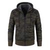 Coat Hooded Camouflage Warm Cardigan Zipper Men Jacket for Winter