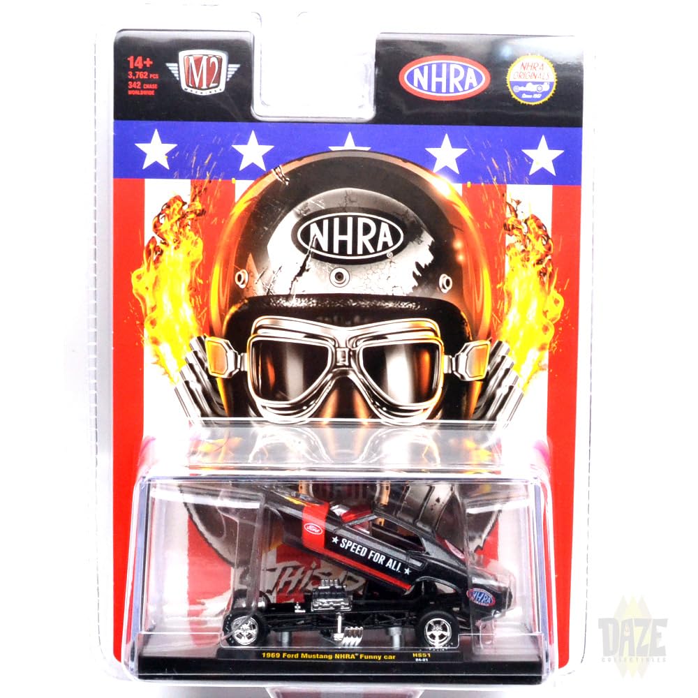 M2 Machine 1969 FORD MUSTANG NHRA FUNNY CAR 1/64 золотой