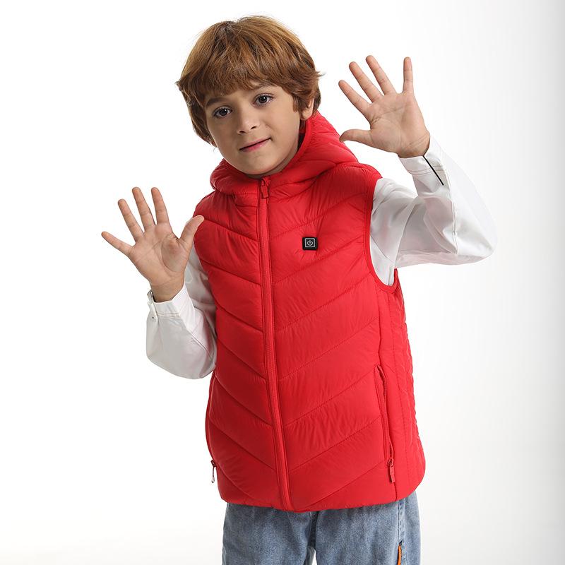 Unisex Children's Heated Vest: USB Charging, Windproof & Waterproof, High-Temperature Cold-Resistant