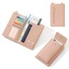 Elegant Double-layer Leather Mobile Phone Bag, Large-capacity High-end Women's Crossbody Messenger Commuting Purse Pouch
