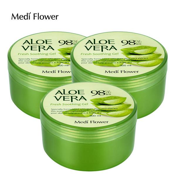 Medi Flower Aloe Vera Fresh Soothing Gel 300mlx3