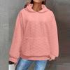 Women's Fashionable Casual Solid Color Long Sleeved Hooded Pocket Pullover Sweater Sweatshirt Top