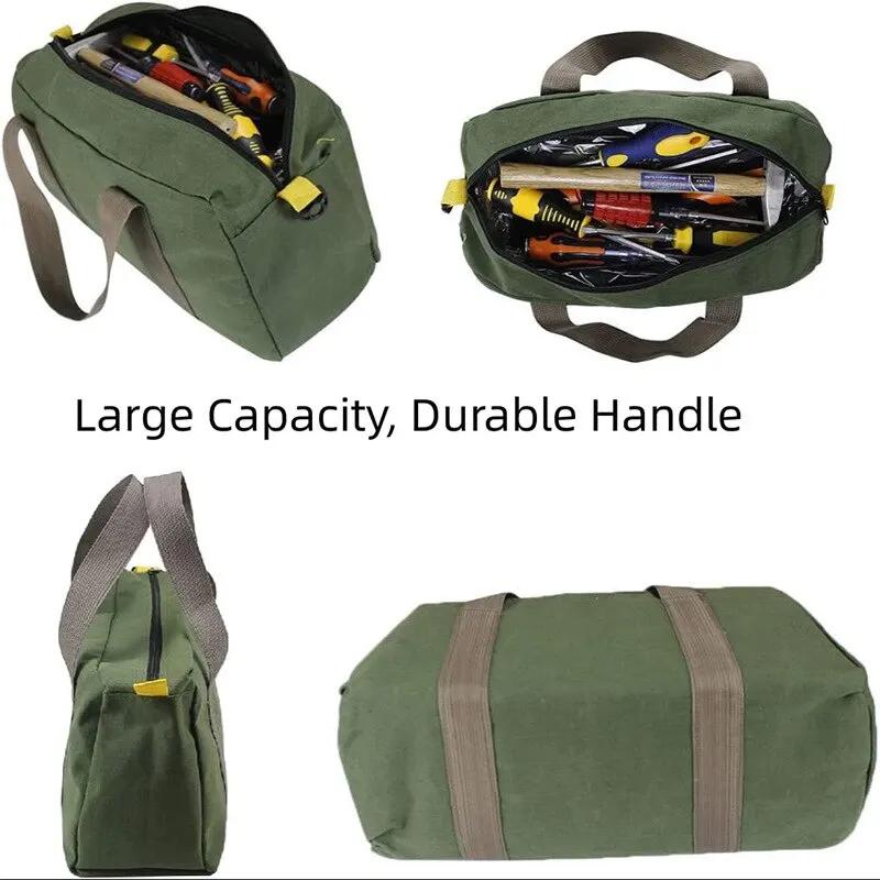 Maintenance Tool Bag Large Capacity Portable Strong Long-lasting Water Proof Multifunctional Storage Portable Canvas Tool Bag 1Pc