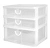 SankoPlastic Elpis 3-Tier Small Item Storage, 34.5cm Wide X 25.5cm Deep X 32.2cm High, White