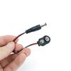 DC 5.5x2.1MM To 9V T I Type Clips Connector Buckle Connect Wires Black Red Cable Connection