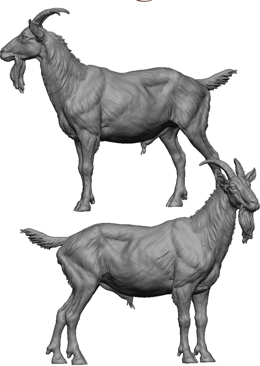 

Ardennes Miniatures Scale Diorama Accessory 3D Animal Series Male Goat of 3D Printer Kit ARD72009 1/72 (Set 2) (Animal)