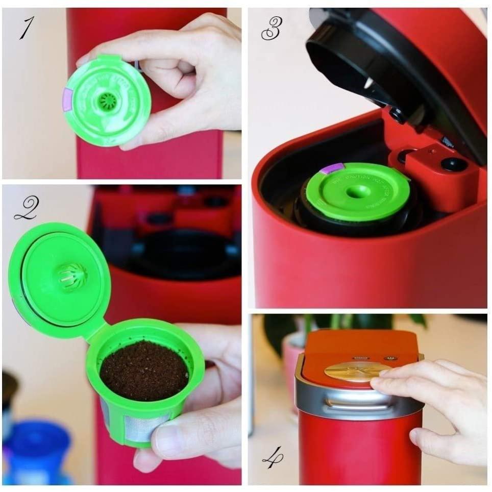 [i Cafilas][JDK01] 9PCS Week Reusable Cup Accessories for Keurig Filter K Mini Plus K Pods 2.0 and 1.0 Brewer,Support Dishwasher Pods Colorful