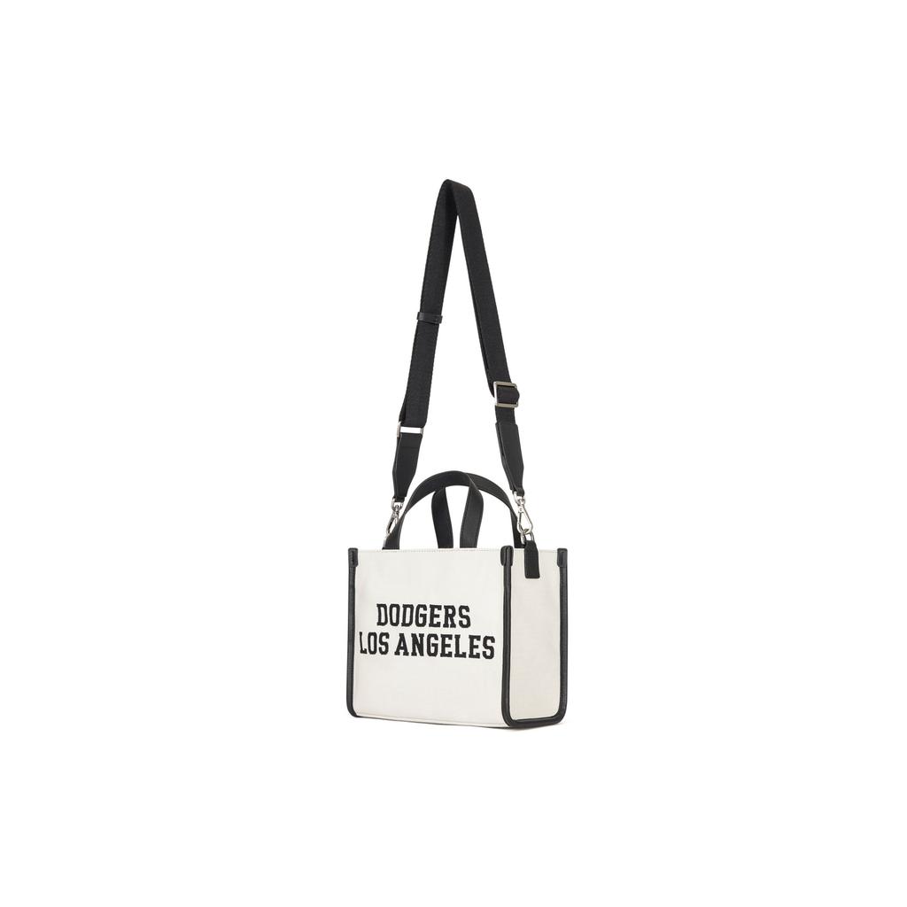 MLB Los Angeles Dodgers Casual College Style Cotton Polyester Tote Bag Shoulder Crossbody Handbag Clutch Commuter Bag Unisex bags 3AORS024N-07CRM