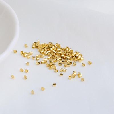 14K Gold-Filled Color-Preserving Positioning Tube Bead for DIY Jewelry Making - Fishing Line Bracelet & Necklace End Caps