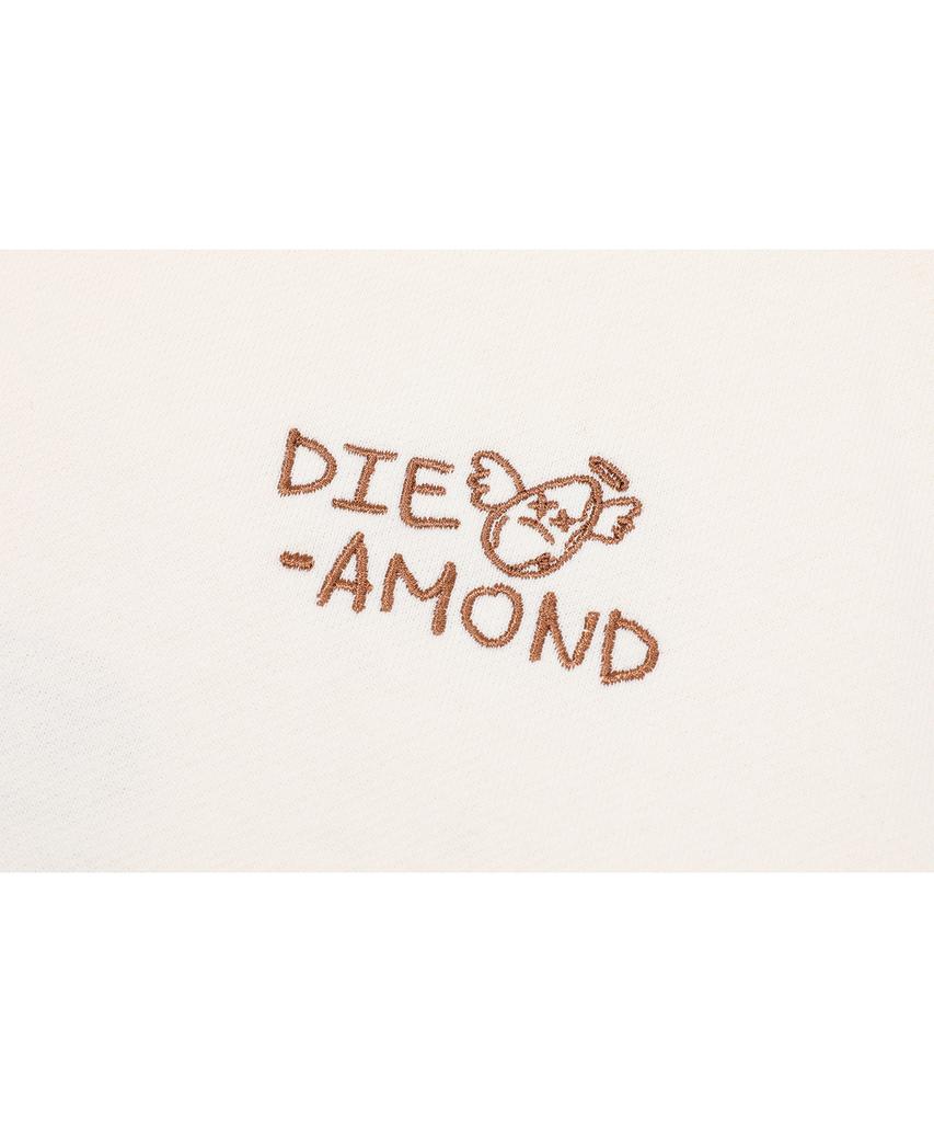 Diamond Embroidery Hoodie Cream