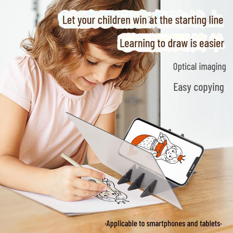 Universal Mobile Phone Tablet Sketch Drawing Board Stand with Projection for Copying Drawings.
