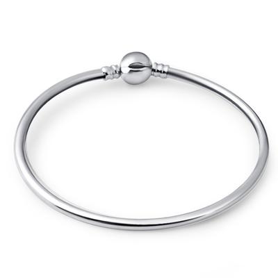 Autentico Argento Sterling 925 bracciali originali Catena a Serpente bracciale con ciondoli Compatibile con Perline Charm gioielli fai da te 17-22mm