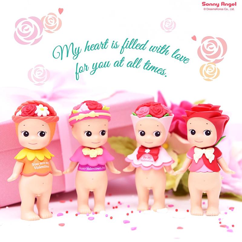 Cute Kewpie Doll Valentine's Day Limited Edition Sonny Angel Animal Action Figure Toys Fox Dog Mouse Limited 1 PCS 8 CM