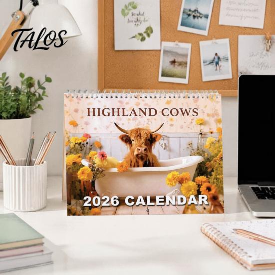 Durable Coil Calendar 2027 Wall Calendar, Decorative Monthly Planner with Metal Twin-Wire Binding for Easy Page Turning And Time Management, Desk Home