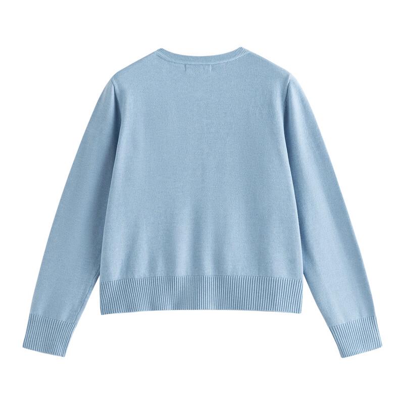 Women's Solid Long Sleeve Button-Front Knit Cardigan