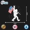 WSQ Sasquatch Bigfoot Rock On n Flag Vinyl Decal Sticker Premium Quality Vinyl Size 5-inch for Car Bumper Truck Van SUV Window Wall Boat Cup Tumblers