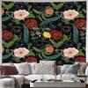 Botanical Tapestry Forest Wall Hanging Vintage Floral Wall Decor Nature Aesthetic Room Decor Cottagecore Wall Art Greenery Backd