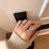 Unique Stylish And Double Layer Pearl Ring For Women Adjustable Size Modern Fashion Accessory