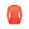 Mammut QD Logo Print Long Sleeve T-shirts, Asian Fit, Women's, AF Women's, 1016-01040, Peach-White, Size S, PRT3