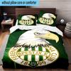 Ferencvaros TC Football Club 3PCS Bedding Set 2D Printing (Includes 1 Duvet Cover + 2 Pillowcases Coreless), Bedroom decor,Fan Gift