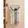 1pc Kitchen Garbage Bag Storage Rack Wall-Mounted Large Capacity Plastic Bag Storage Net With Hook-And-Loop