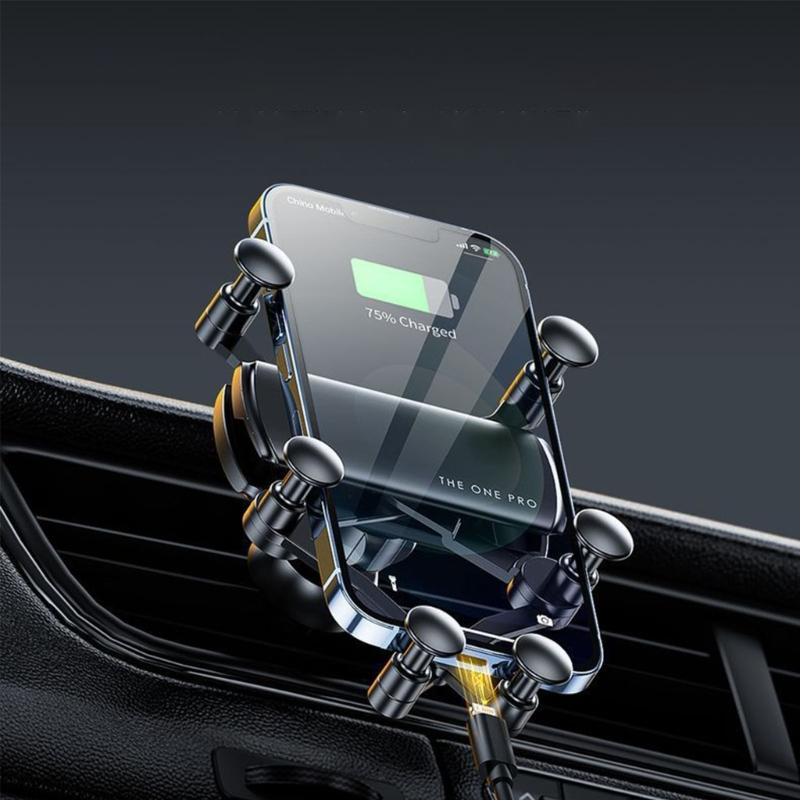 Uchwyt na telefon komórkowy do kratki nawiewu samochodowego, wspornik grawitacyjny, uniwersalny montaż dla telefonu komórkowego 4,7-6,7 cala, nawigacja GPS