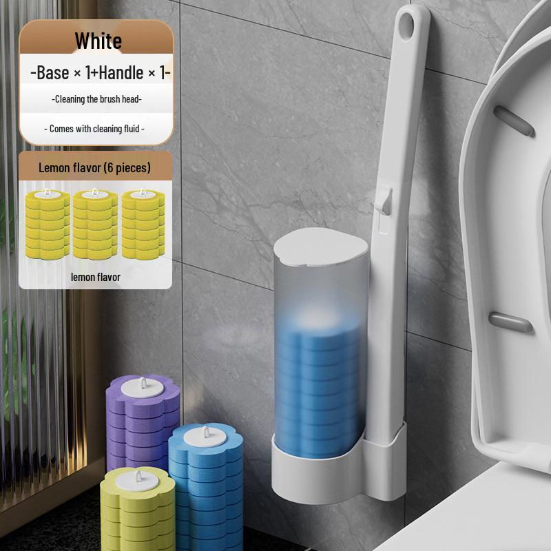 Dissolving Disposable Toilet Brush Set with Replacement Heads for Thorough Cleaning