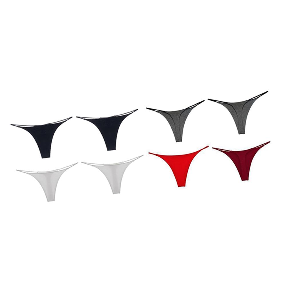 8 PZ Perizoma Bikini Sottile Intimo da Donna in Cotone Morbido e Seta Lattiginosa Taglio Alto per Luna di Miele Colore