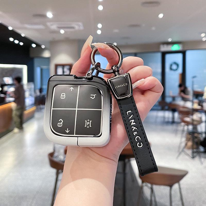 Lynk & Co 08 Schlüsselhülle: Hochwertige Metallschnalle Autozubehör für Elektrofahrzeuge