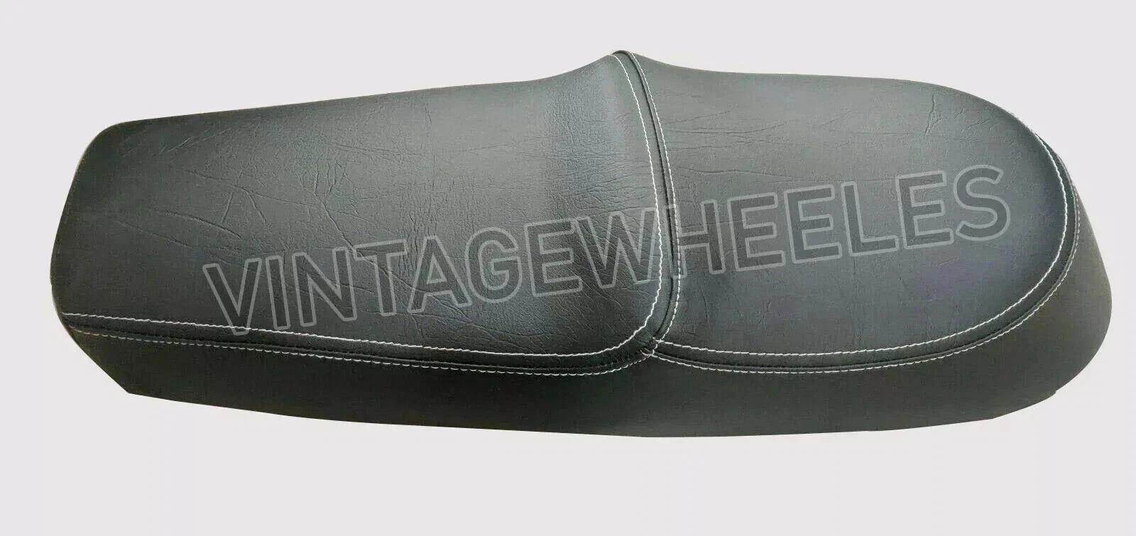 Подходит для Royal Enfield Interceptor 650cc Мягкое двойное черное сиденье с белой строчкой