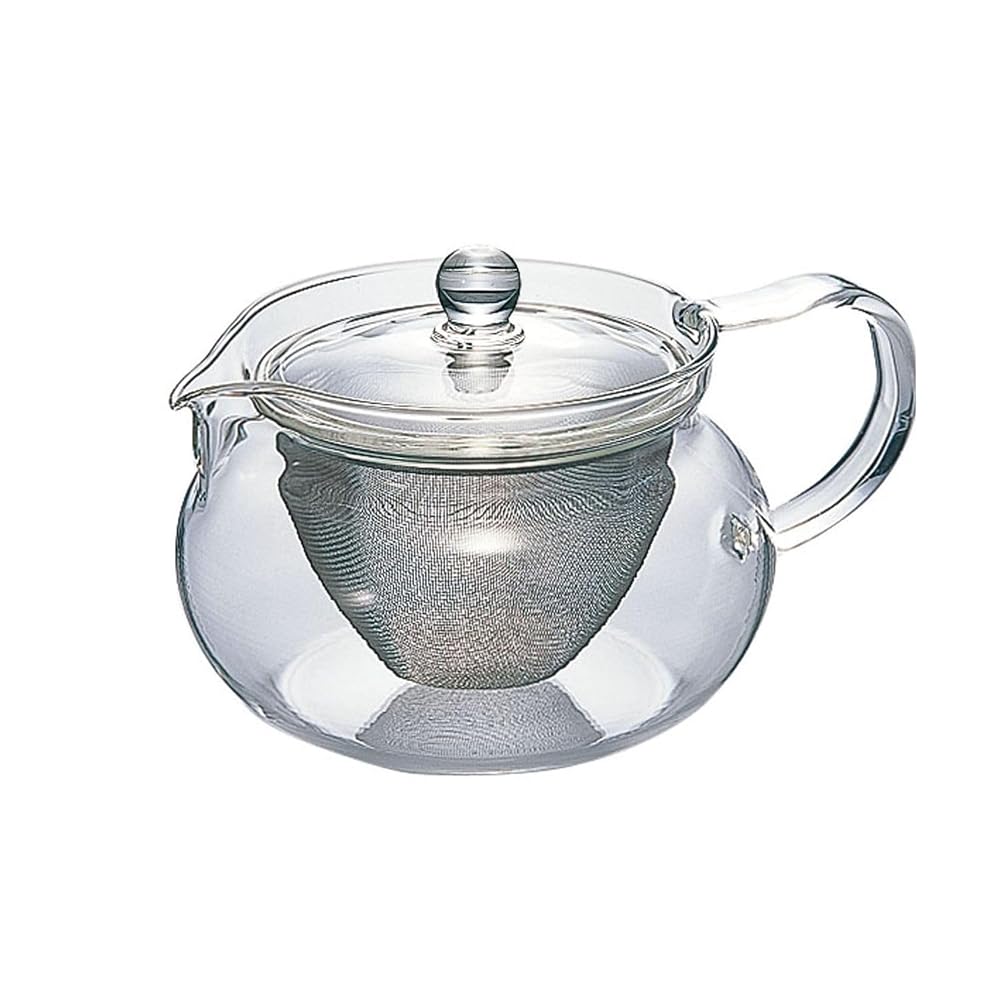 HARIO Chacha Kyusu Round Teapot 450ml Heat-Resistant Glass Gift