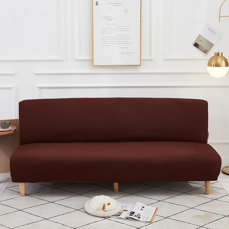 All-Inclusive Four Seasons Solid Color Sofa Mattress Cover Universal Elastic Folding Non-Armrest Lazy Sofa Bedspread