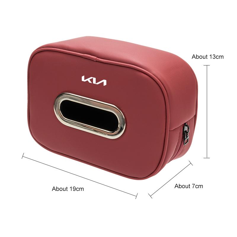 BBDS7 Microfiber Leather Car Tissue Box For KIA Rio K5 K2 K3 Sportage Ceed Sorento Picanto Stinger Soul GT Line Seat Back Storage Bag