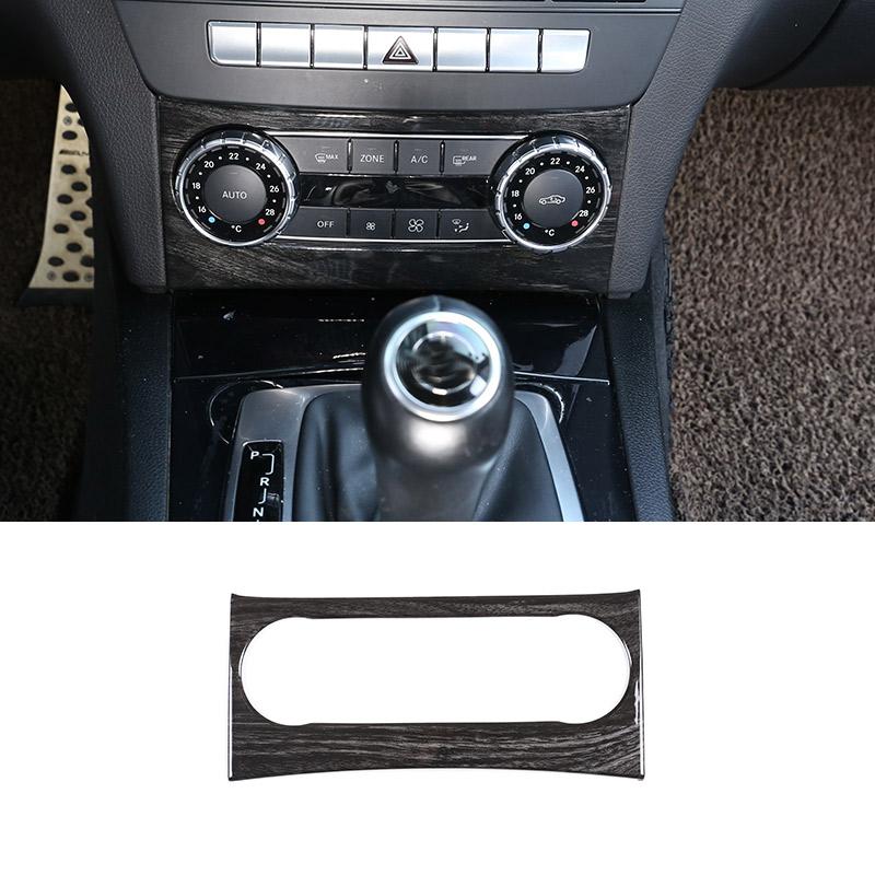 Pine Wood Grain Interior Air Conditioning Switch Panel Frame Stickers For Mercedes Benz C Class W204 2011-2014 Accessories